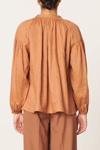 Blouse Nipoa en lin - Caramel