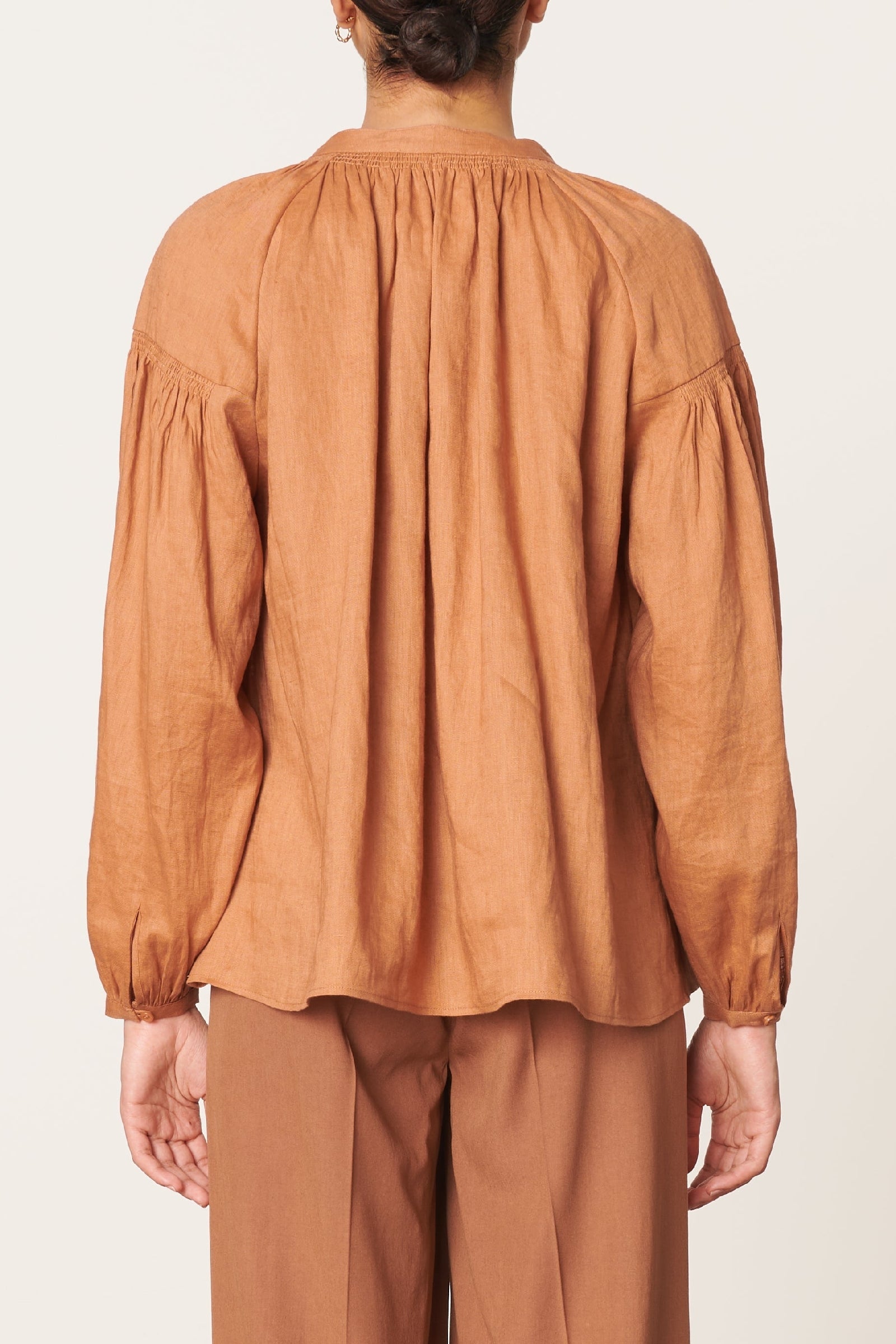 Blouse Nipoa en lin - Caramel