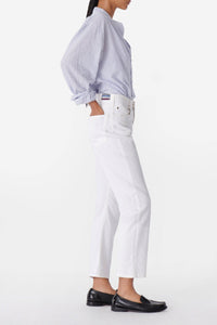 Pantalon cropped Timael en denim - Blanc