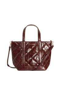 Iconic S Tote Bag in quilted leather - Chocolate