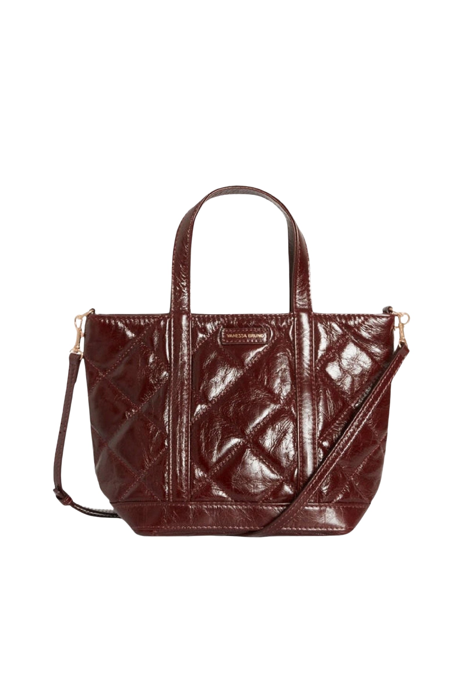 Iconic S Tote Bag in quilted leather - Chocolate