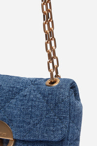 Moon nano linen bag - Indigo