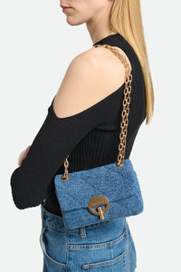 Moon nano linen bag - Indigo