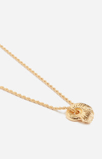Sautoir Coquillage spirale en laiton - Or