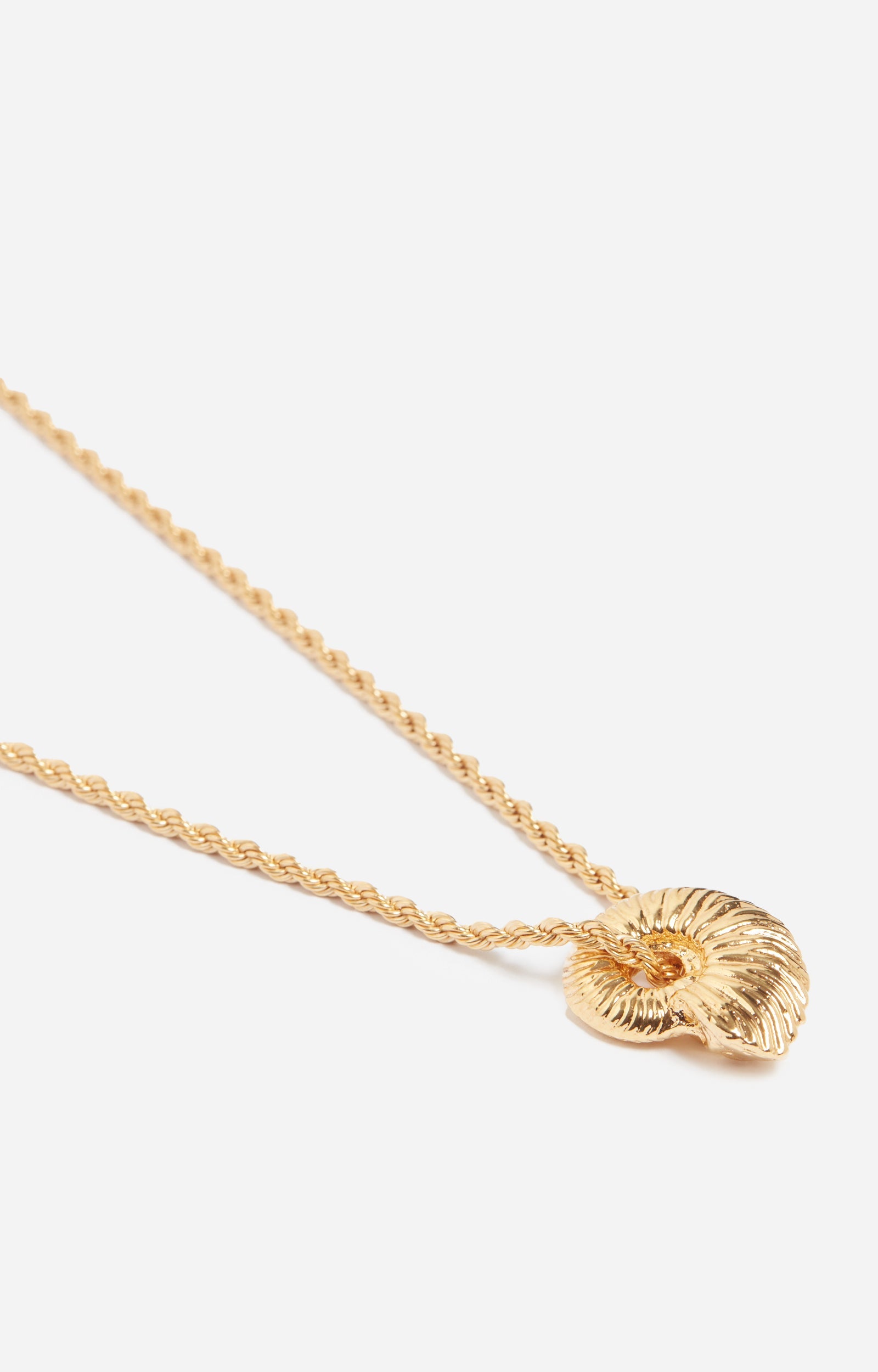 Sautoir Coquillage spirale en laiton - Or