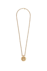 Long brass necklace - Gold