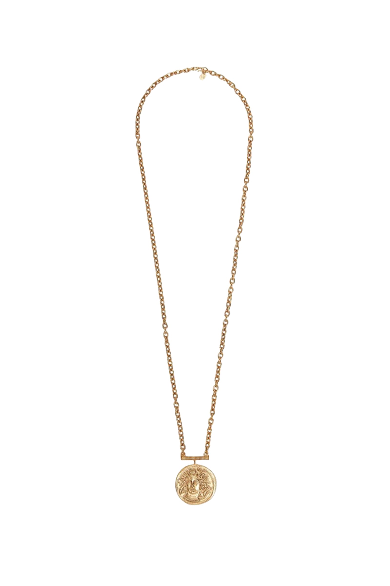 Long brass necklace - Gold