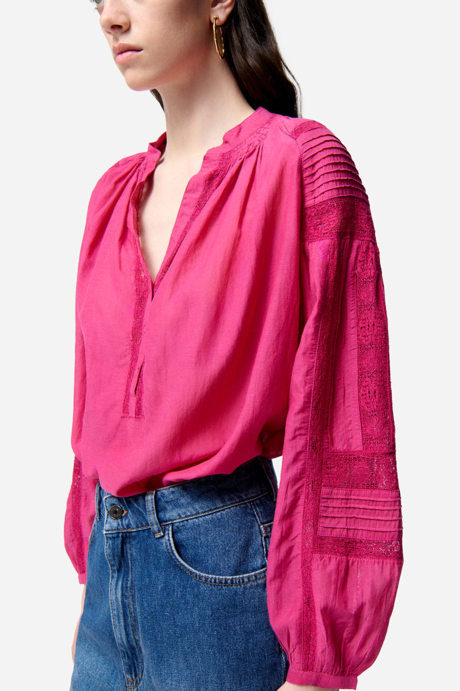 Nipoa cotton shirt - Garnet