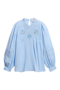 RECO : 110 // Blouse Calin en coton - Ciel