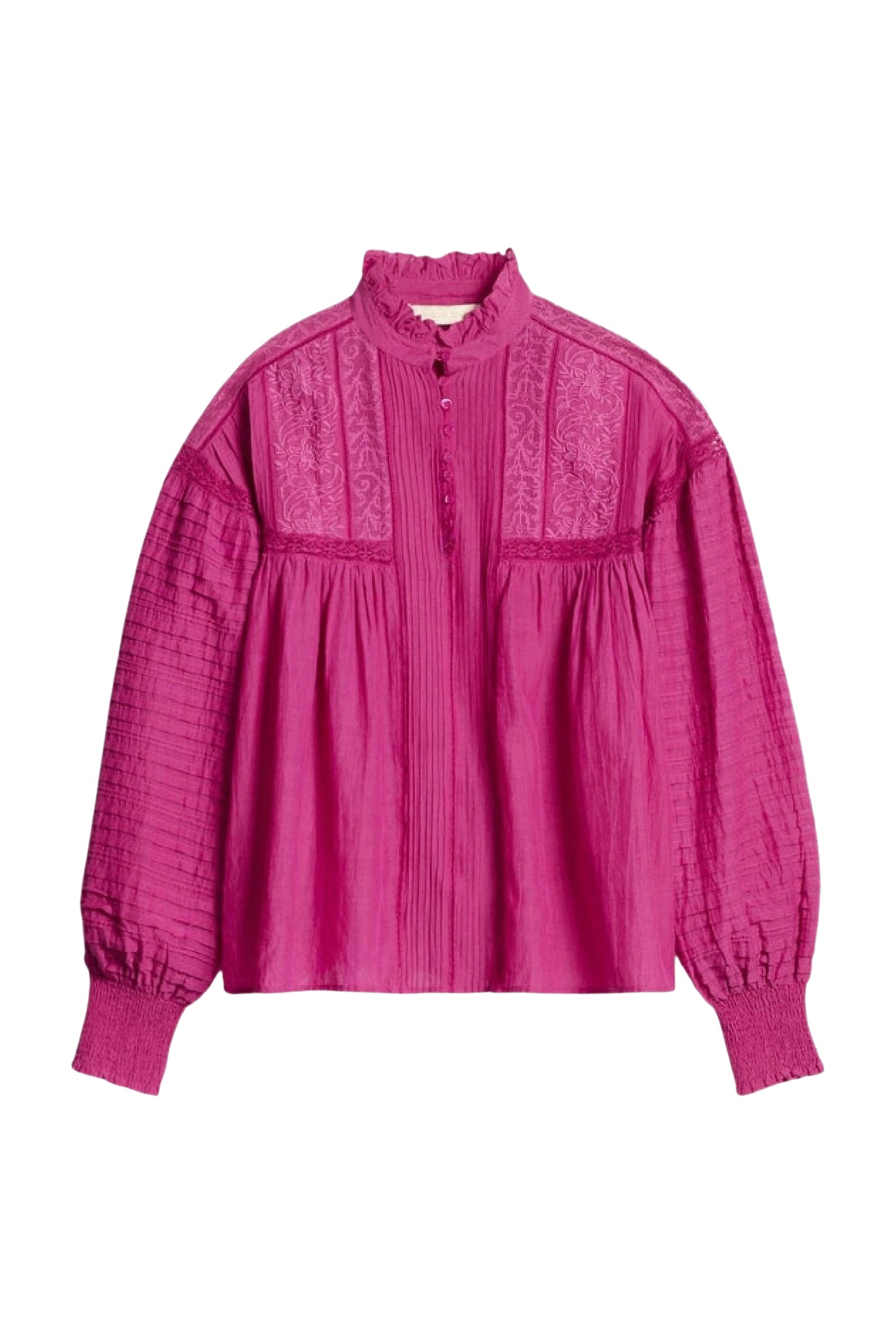 RECO : 110 // Blouse Dahlia en coton - Grenat