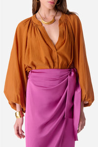 Blouse à manches longues - Safran