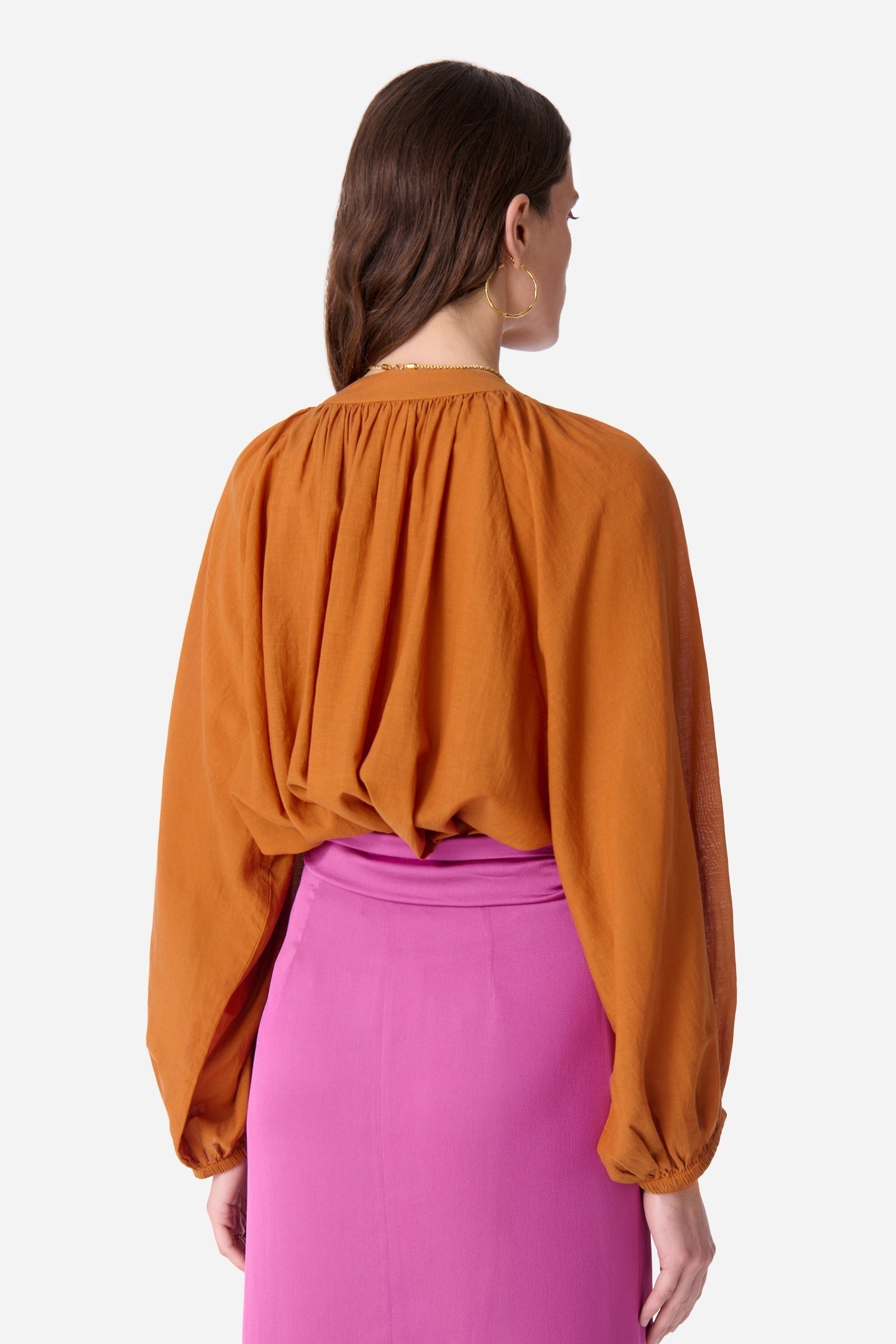 Blouse à manches longues - Safran