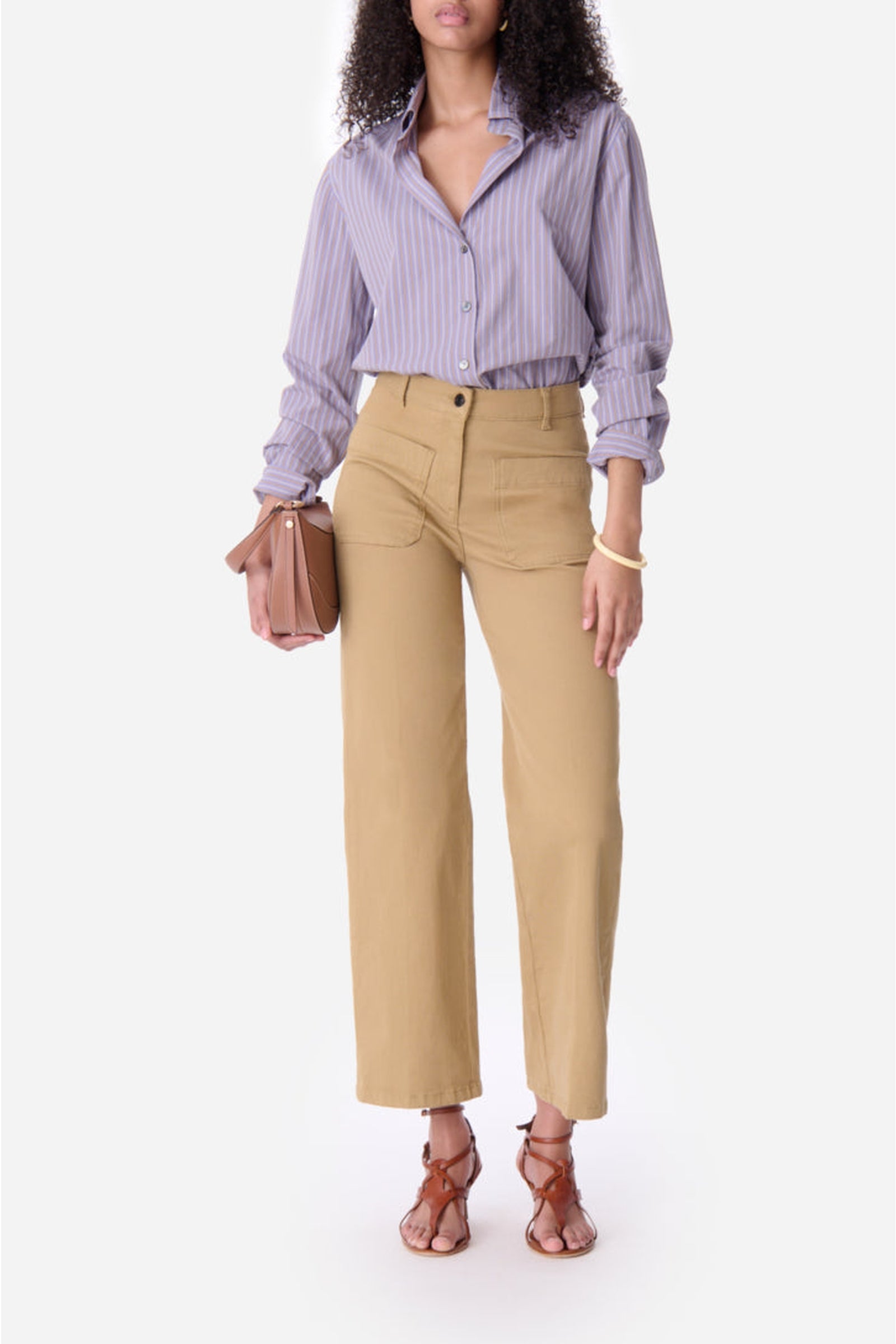 Pantalon Délias en denim - Mastic