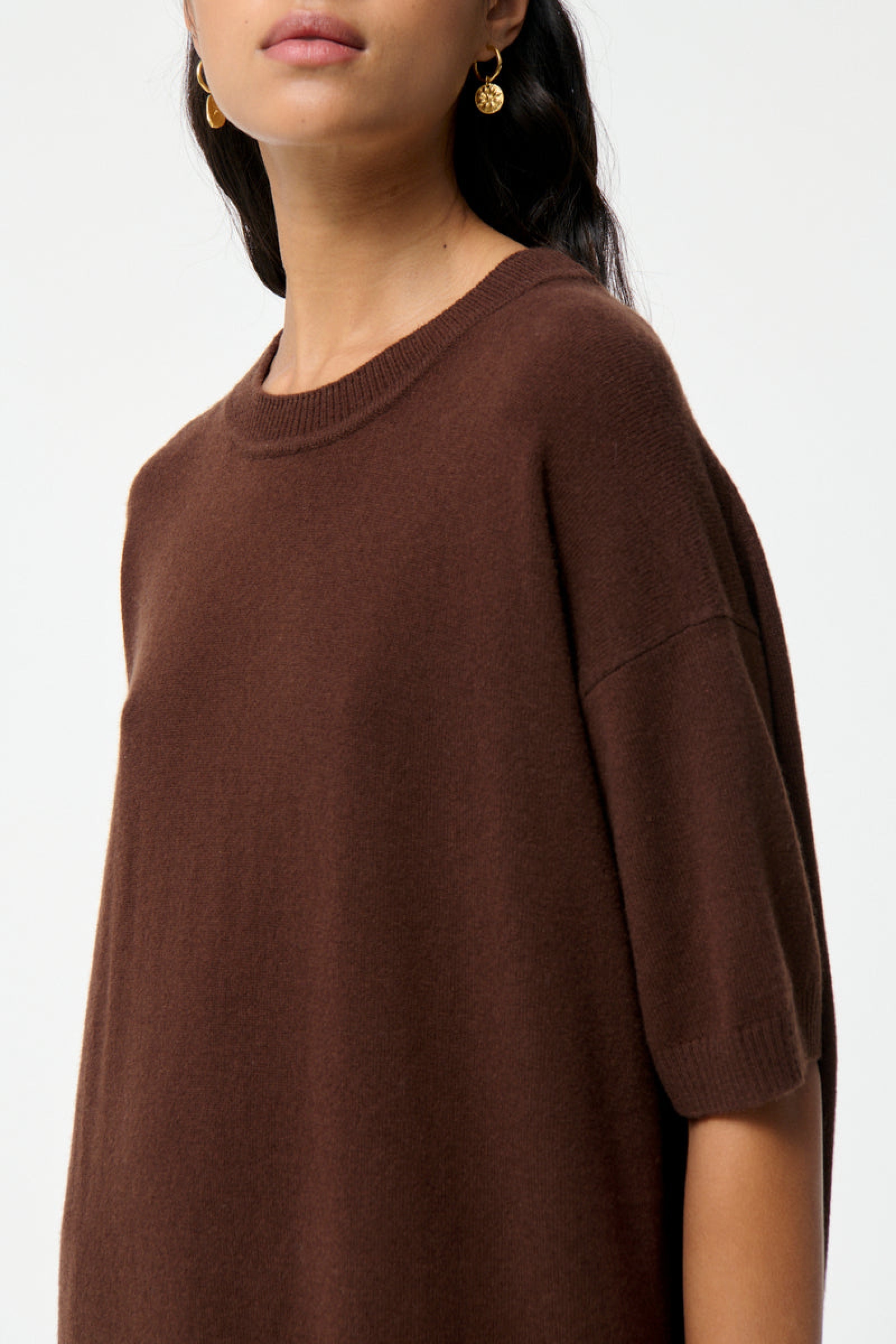 Robe Bleuet en laine - Marron