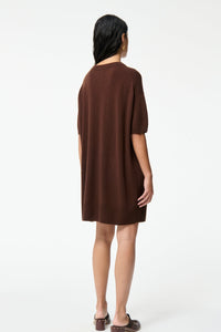 Robe Bleuet en laine - Marron