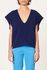 Pull Dune en laine - Bleu