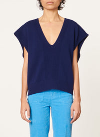 Pull Dune en laine - Bleu