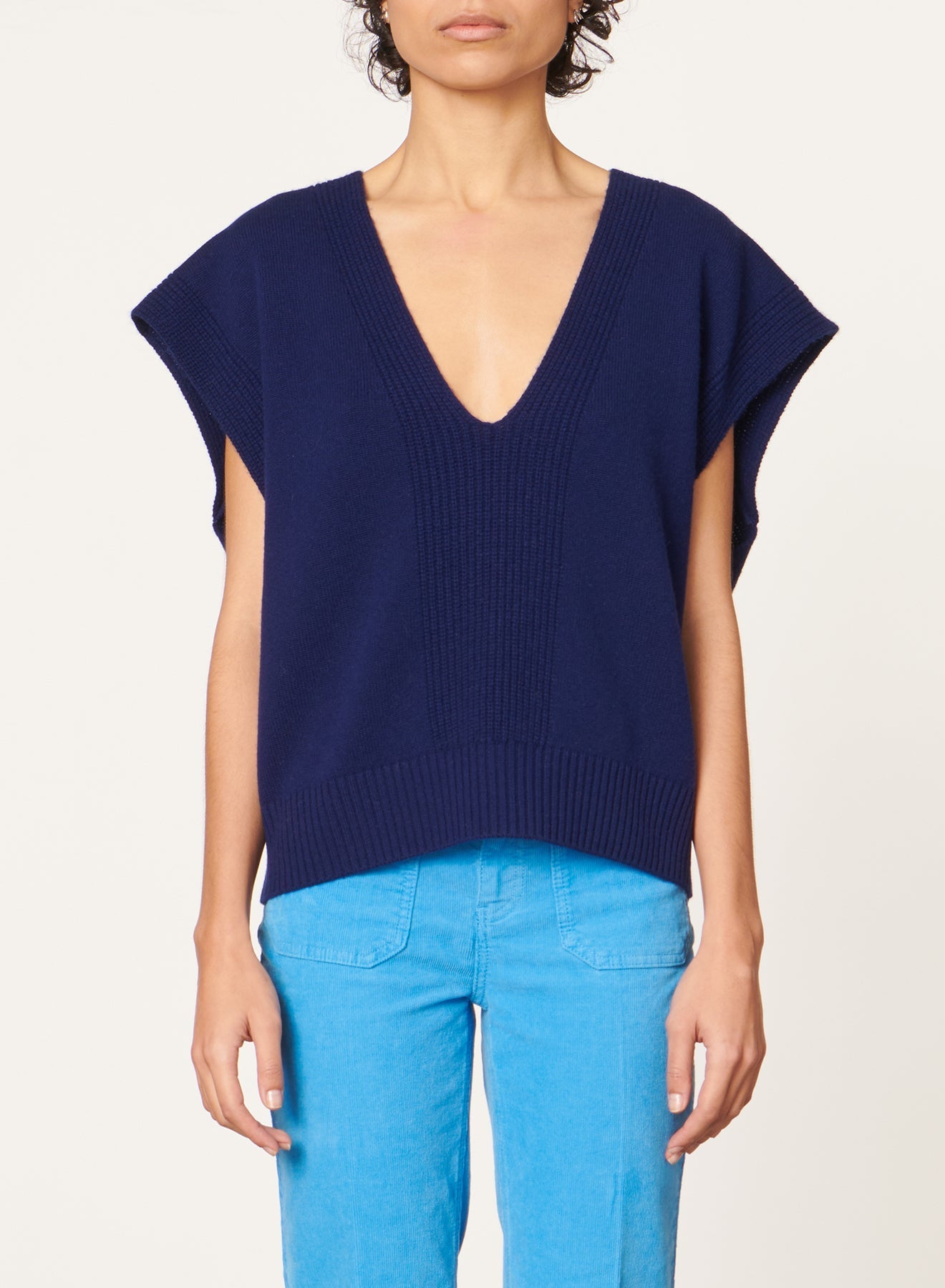 Pull Dune en laine - Bleu