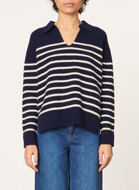 64 QTY NEW // MARINE/ECRU / Pull Valdi - MARINE/ECRU