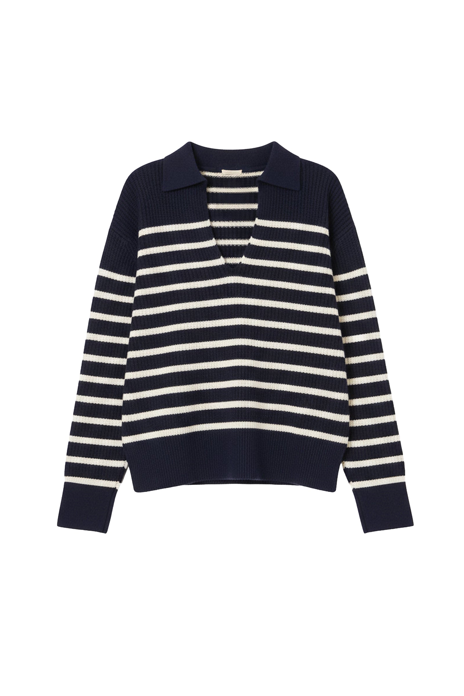 Pull Valdi en laine - Marine & Écru