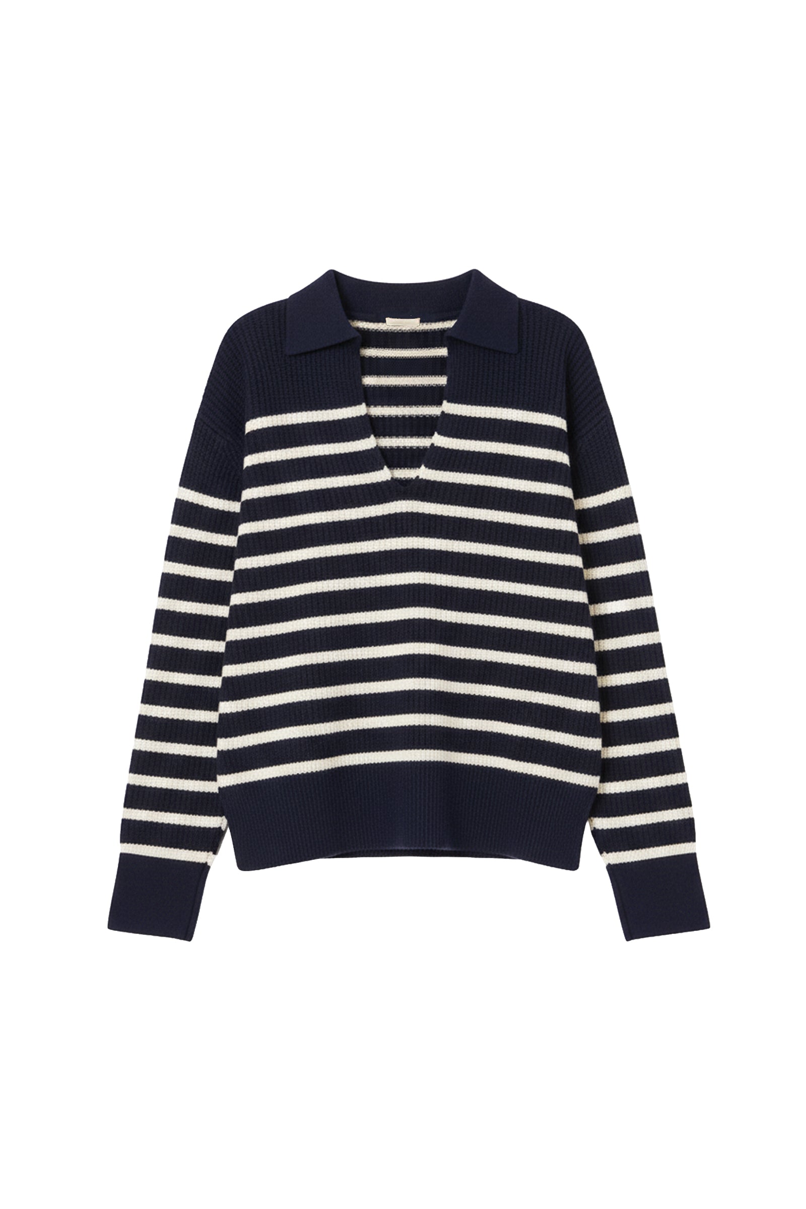 Pull Valdi en laine - Marine & Écru
