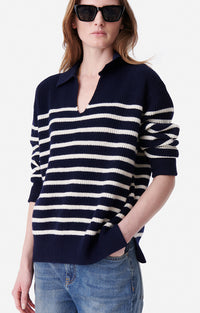 64 QTY NEW // MARINE/ECRU / Pull Valdi - MARINE/ECRU