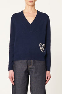 Pull Ditty en laine - Marine