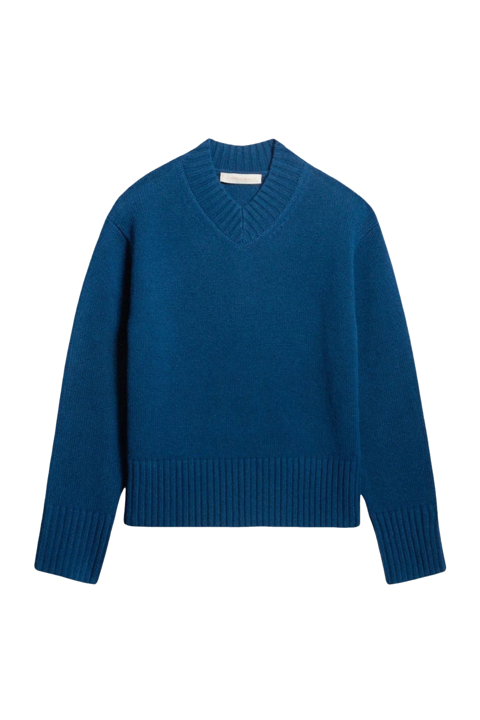 Pull Fazio en laine - Bleu Canard