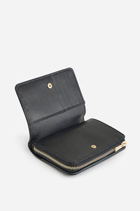 2 QTY NEW // NOIR / Portefeuille Zippé - NOIR