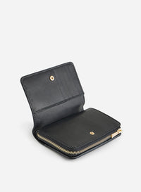 2 QTY NEW // NOIR / Portefeuille Zippé - NOIR