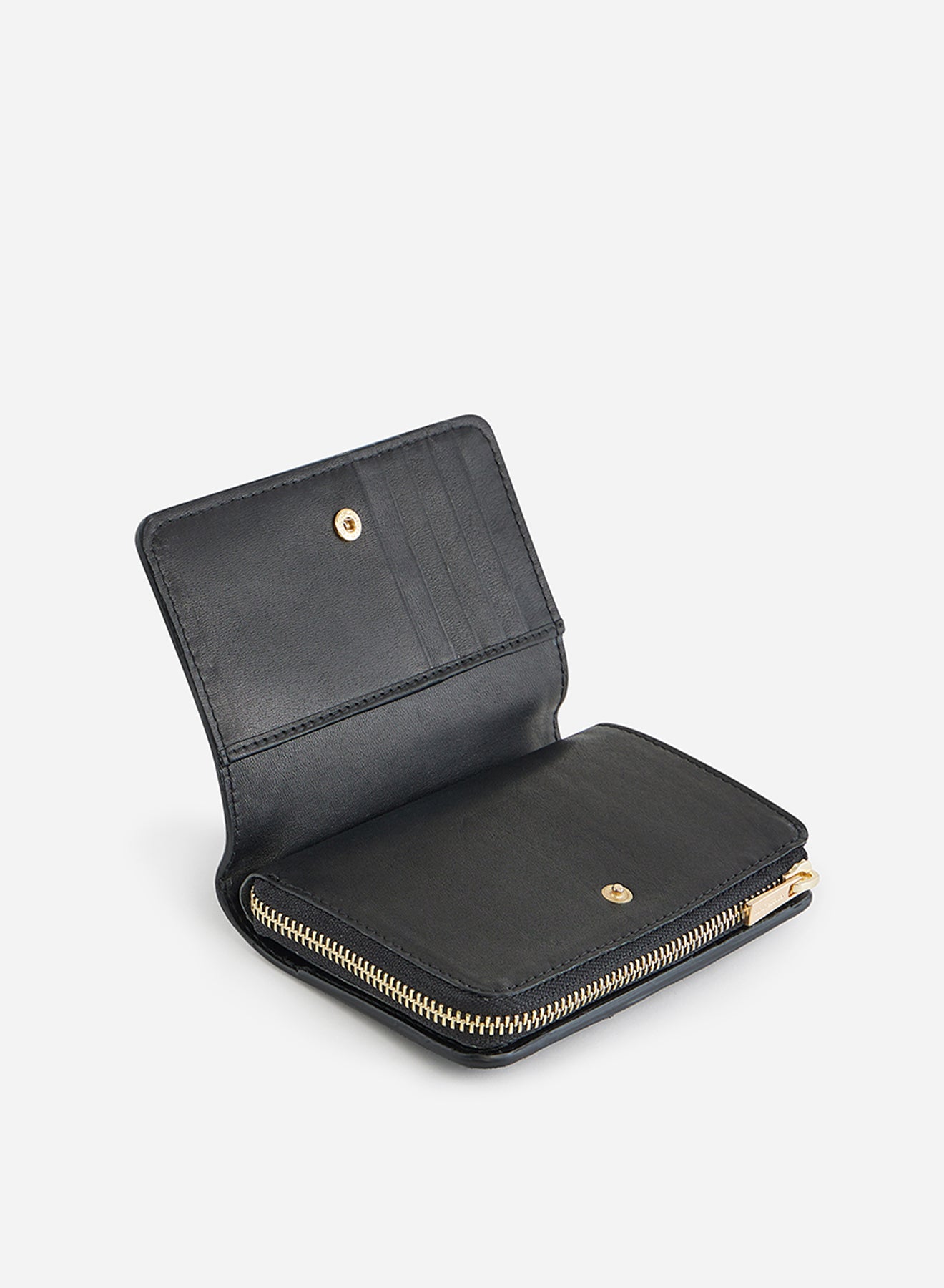 2 QTY NEW // NOIR / Portefeuille Zippé - NOIR
