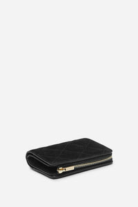2 QTY NEW // NOIR / Portefeuille Zippé - NOIR