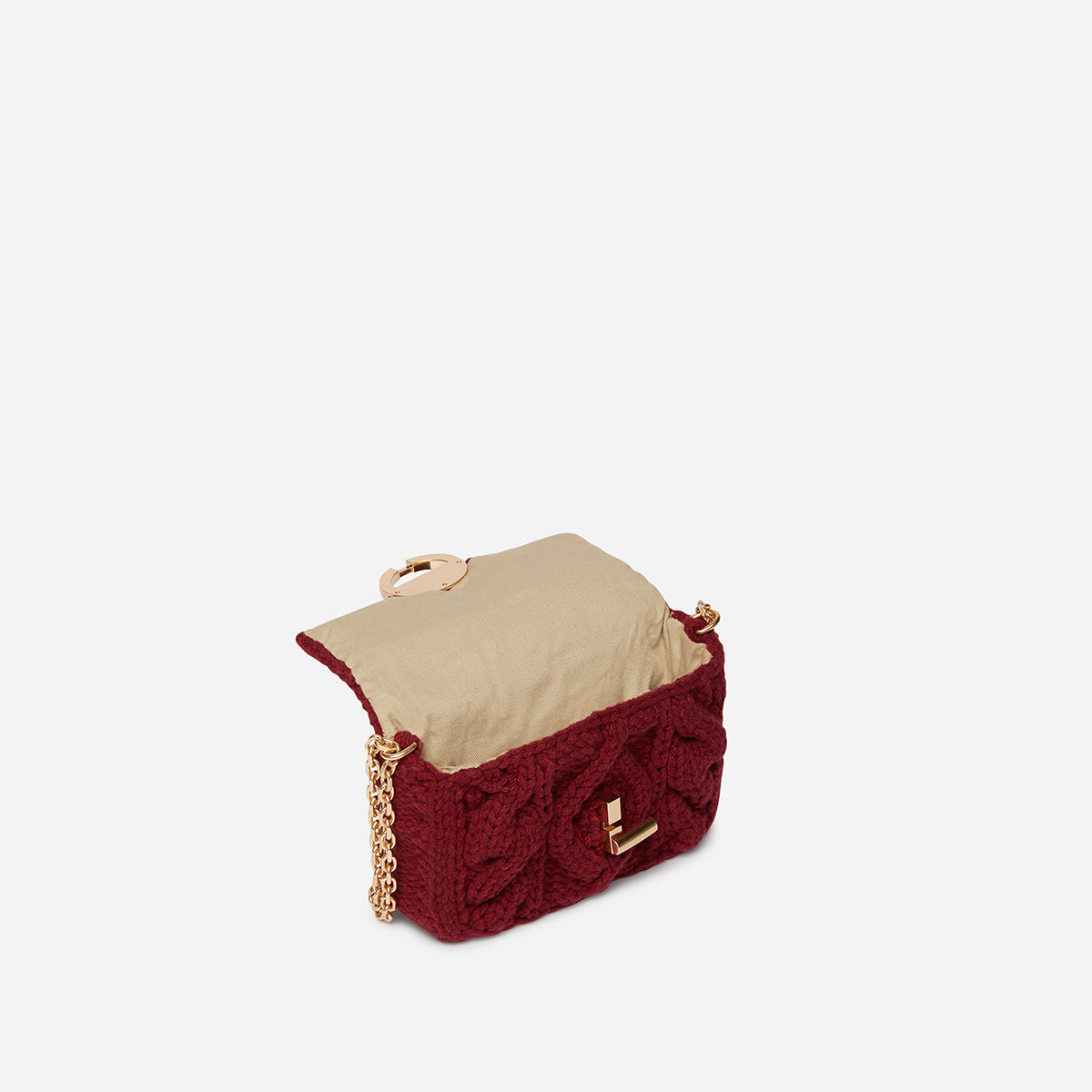 1 QTY NEW // CERISE / Sac Nano Moon en Laine - CERISE