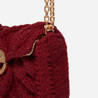 1 QTY NEW // CERISE / Sac Nano Moon en Laine - CERISE
