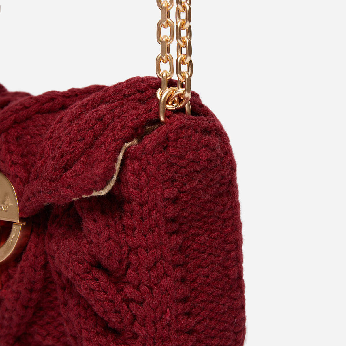 1 QTY NEW // CERISE / Sac Nano Moon en Laine - CERISE