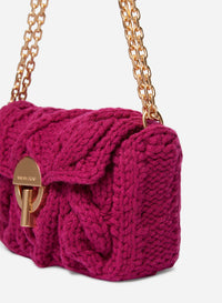 1 QTY NEW // FUSHIA / Sac Nano Moon en Laine - FUSHIA