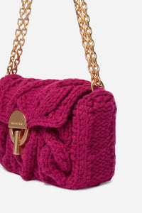 1 QTY NEW // FUSHIA / Sac Nano Moon en Laine - FUSHIA