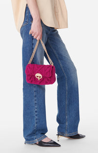 1 QTY NEW // FUSHIA / Sac Nano Moon en Laine - FUSHIA