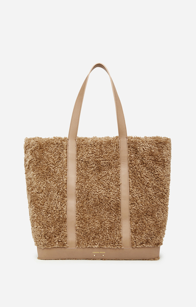 Cabas L en Fausse Fourrure