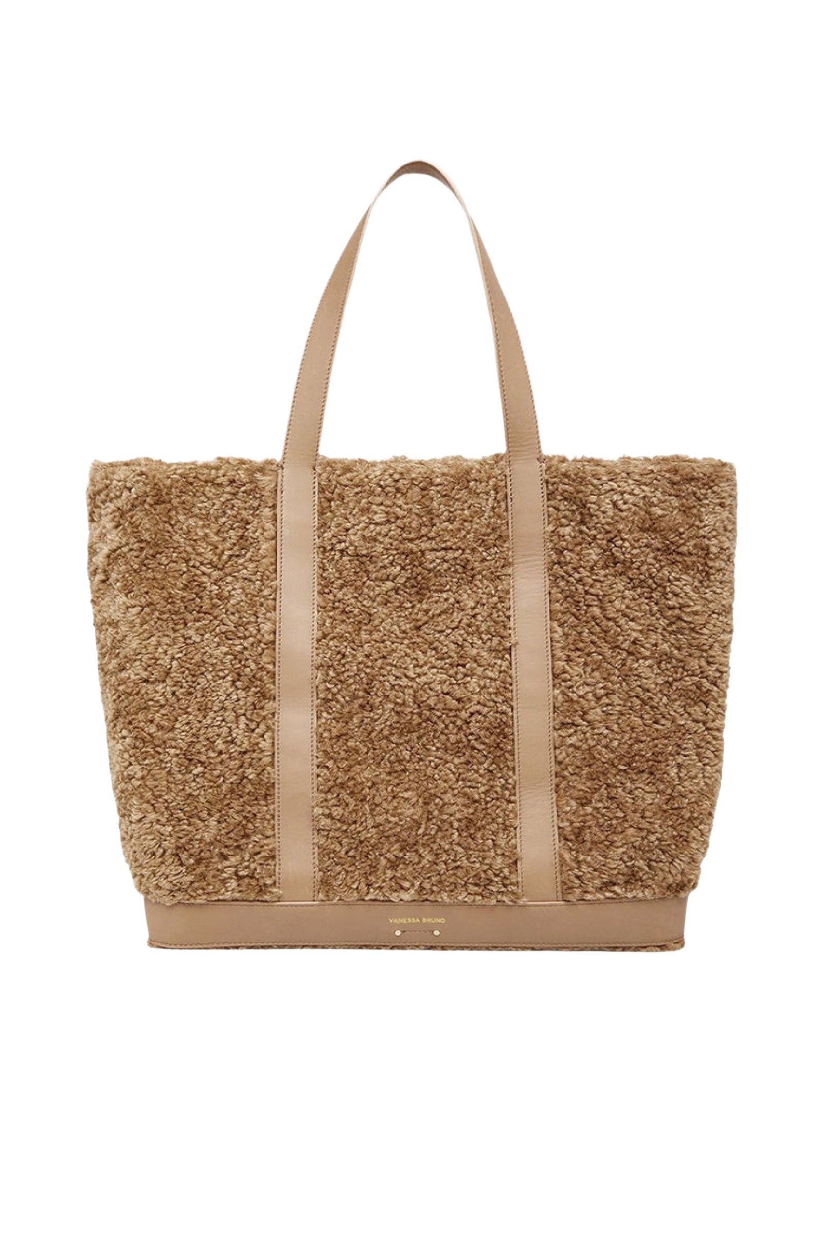 Iconic L tote bag in faux fur - Beige
