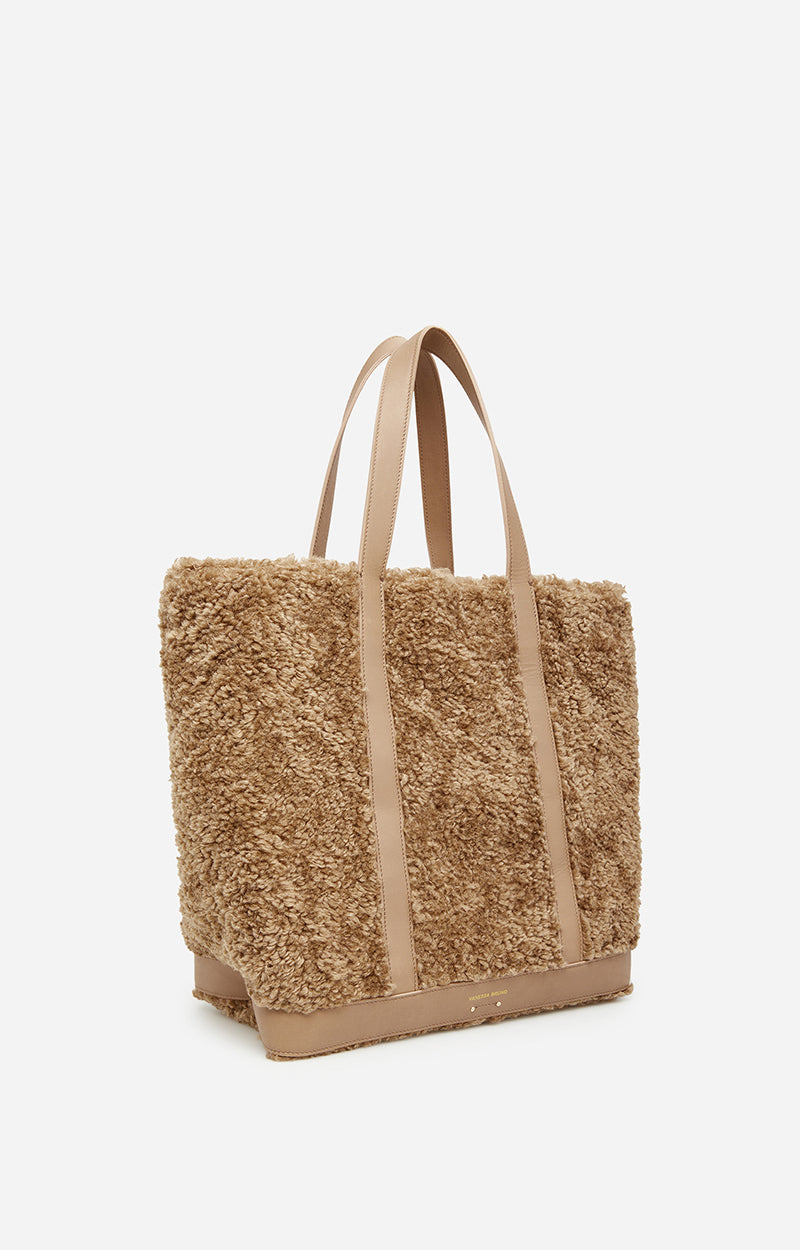 Cabas L en Fausse Fourrure