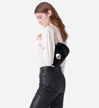 3 QTY NEW // NOIR / Sac Nano Moon en Fausse Fourrure - NOIR
