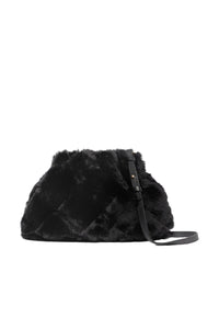 RECO : 110 // Sac bourse Moon en fausse fourrure - Noir
