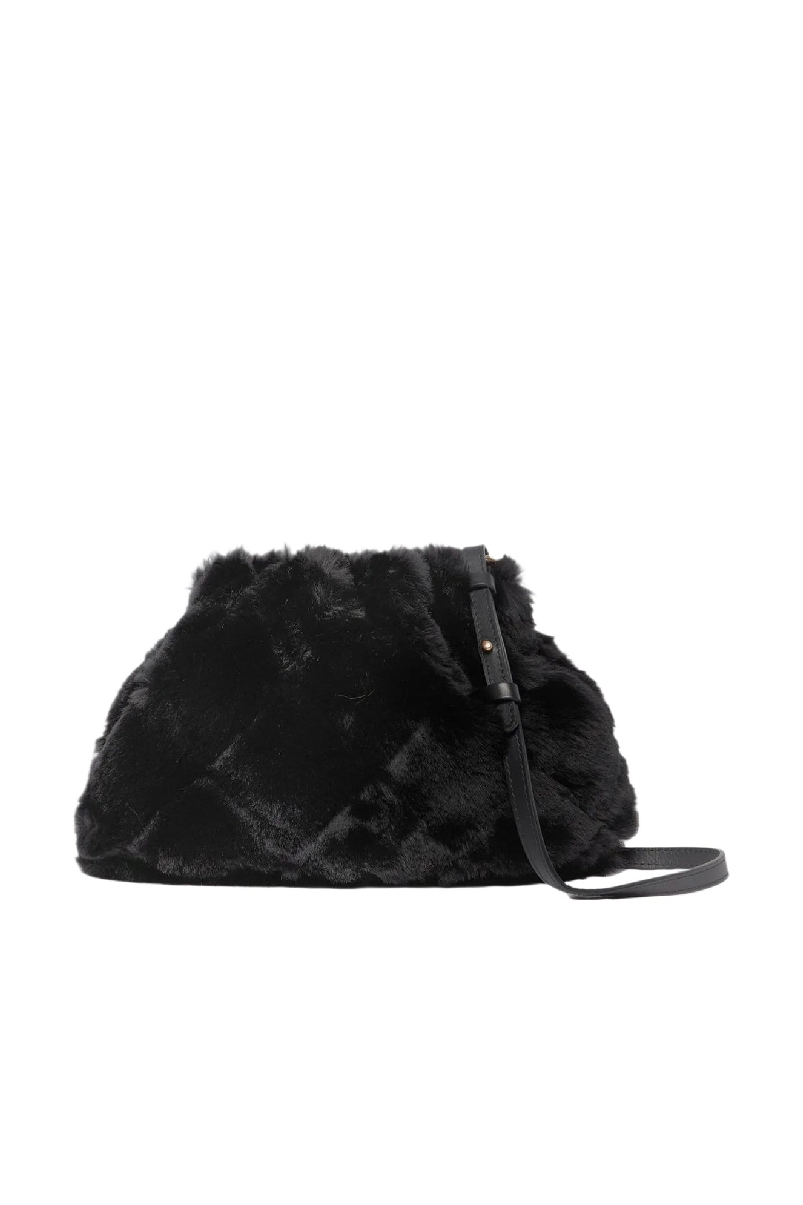 RECO : 110 // Sac bourse Moon en fausse fourrure - Noir