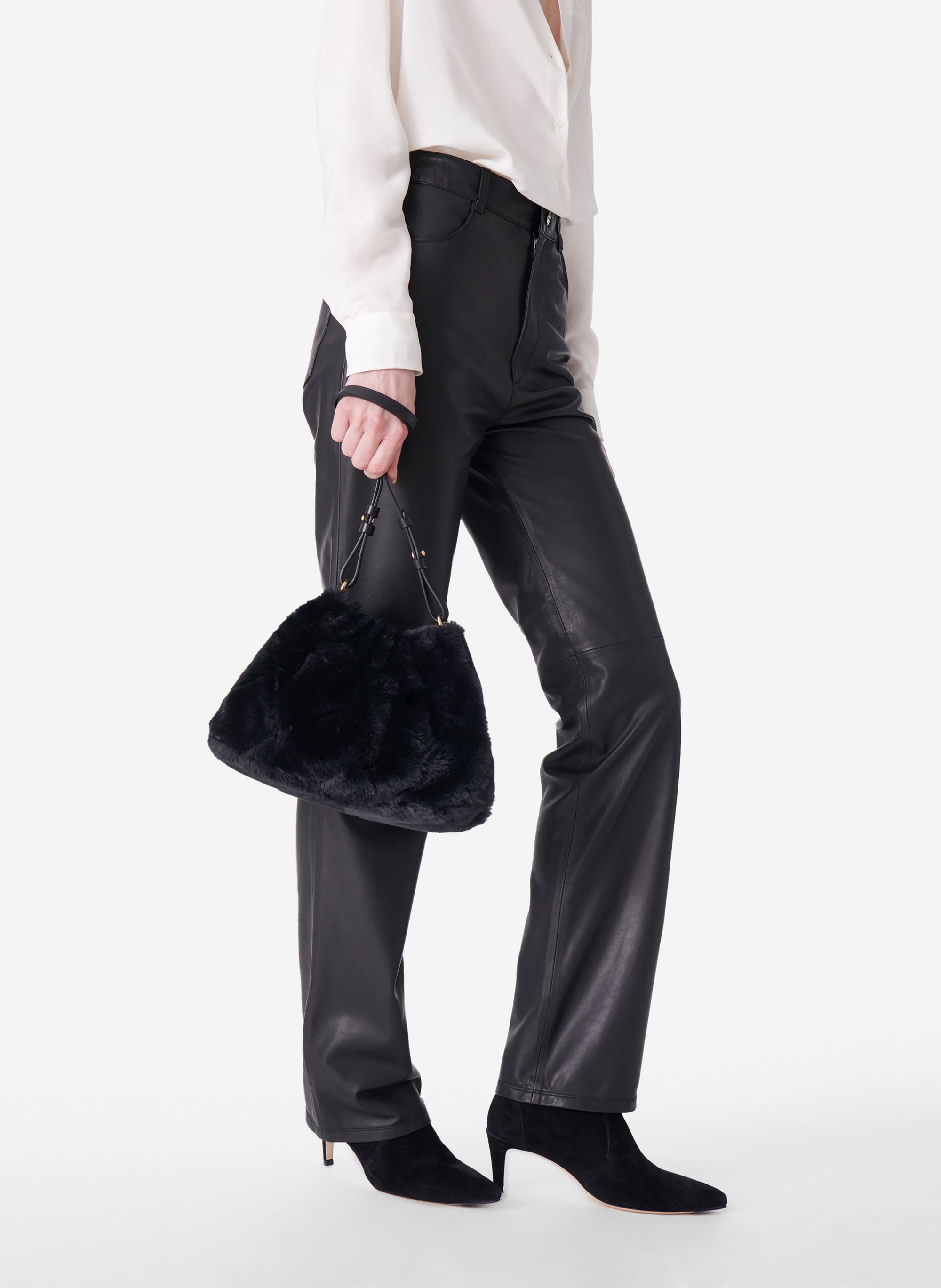 Sac Bourse Moon en Fausse Fourrure