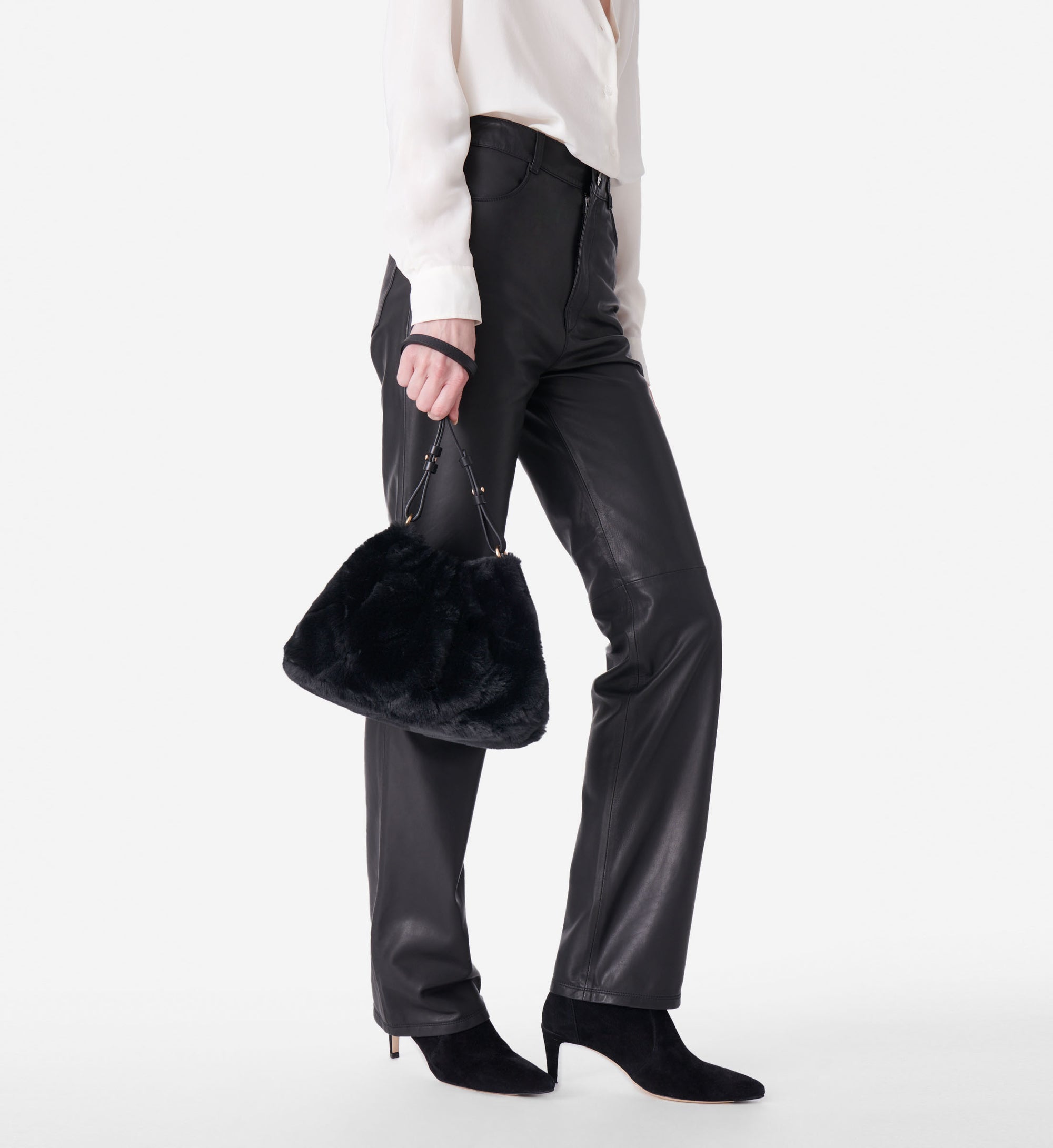 Sac Bourse Moon en Fausse Fourrure