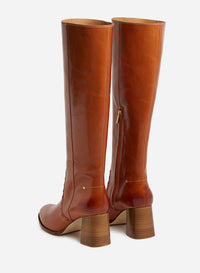 11 QTY NEW // COGNAC / Bottes en Cuir - COGNAC