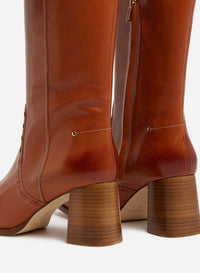 11 QTY NEW // COGNAC / Bottes en Cuir - COGNAC