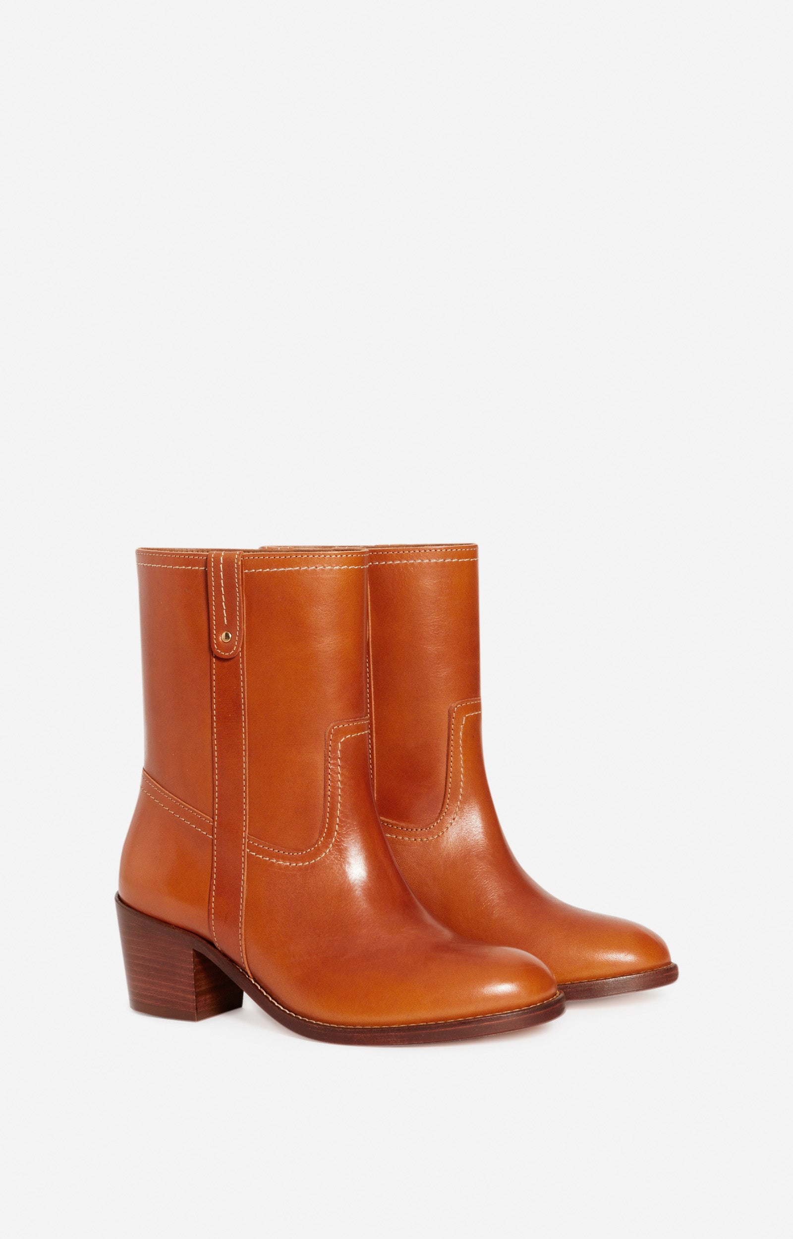 54 QTY RELIQUAT 150 // MIEL / Bottines en Cuir à Tannage Végétal - MIEL