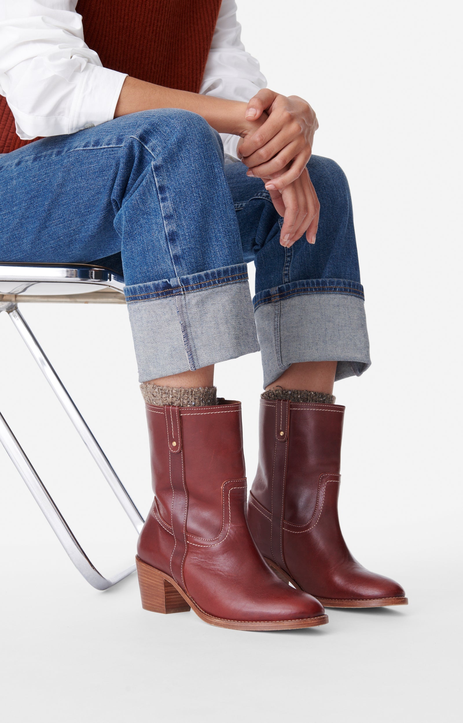 30 QTY RELIQUAT 150 // BETTERAVE / Bottines en Cuir à Tannage Végétal - BETTERAVE